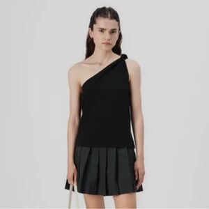 Abercrombie & Fitch Black One Shoulder Top